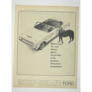 1963 Ford Falcon Sprint Convertible Advertisement Classic Auto Print